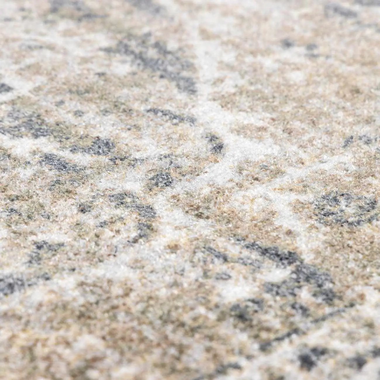 Rudo Beige Flat Pile Washable Rug by Boutique Rugs