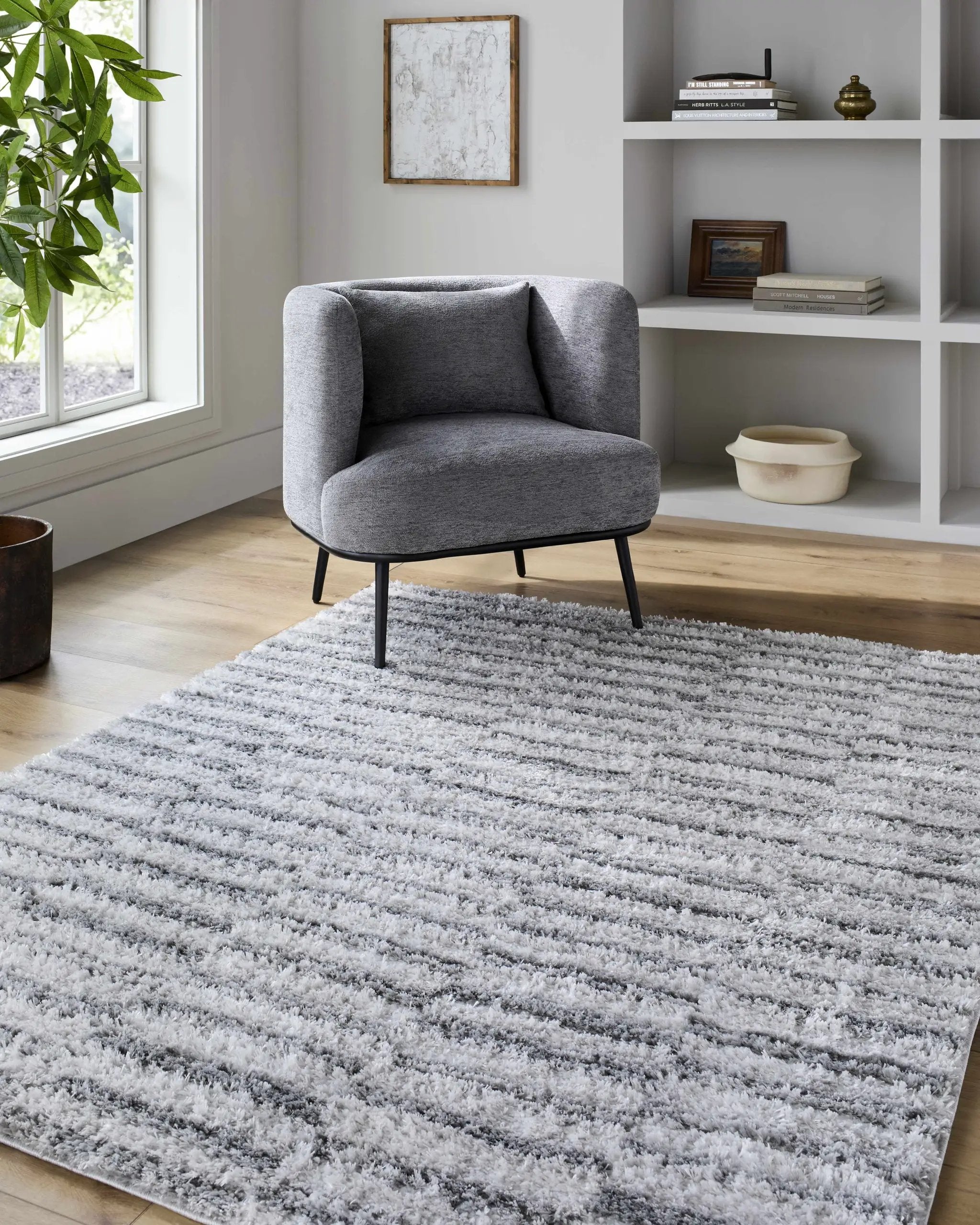 Anevay Dark Gray Area Rug by Boutique Rugs