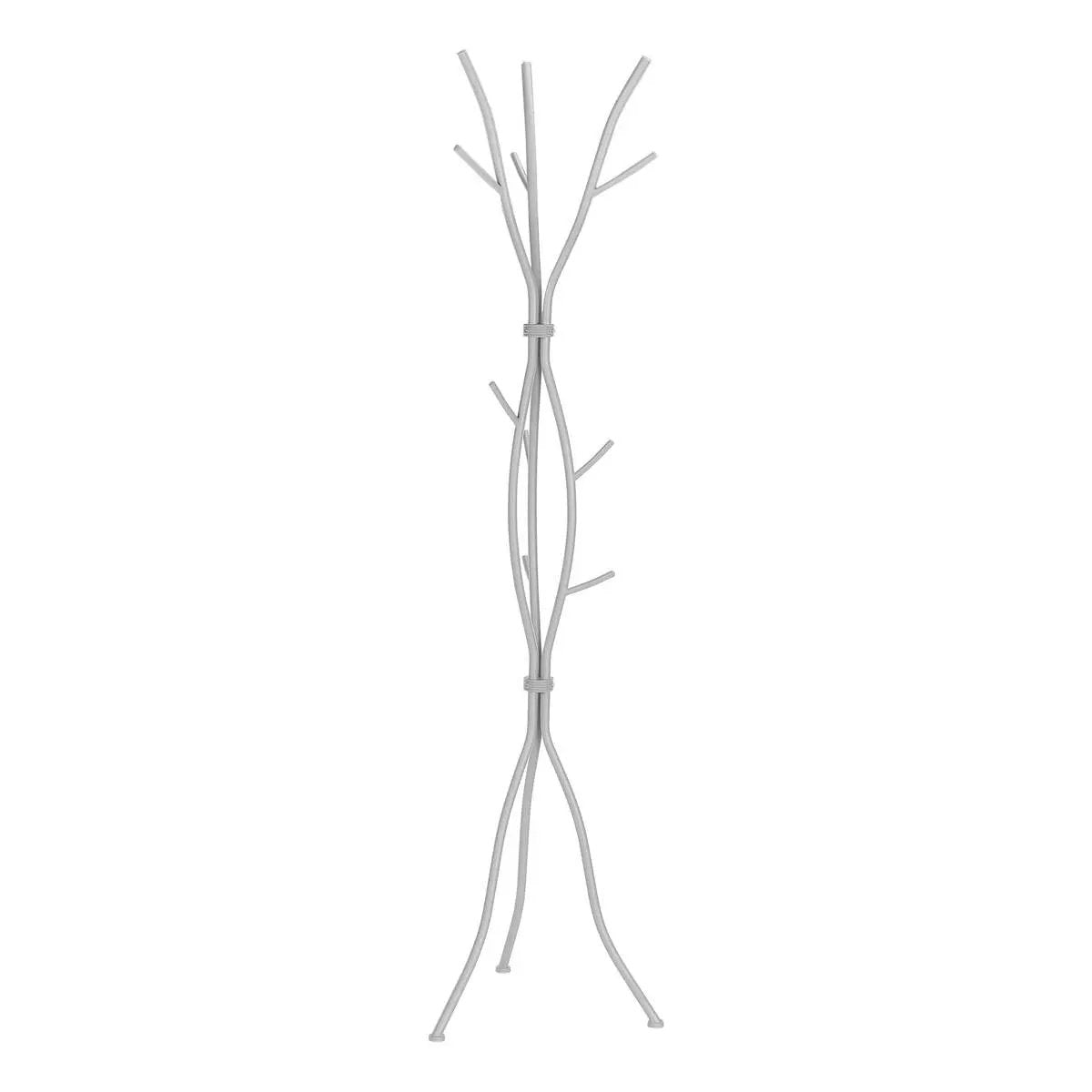 74-inch Freestanding Silver Metal Coat Rack Entryway Hall Tree Umbrella Stand by HomePacific