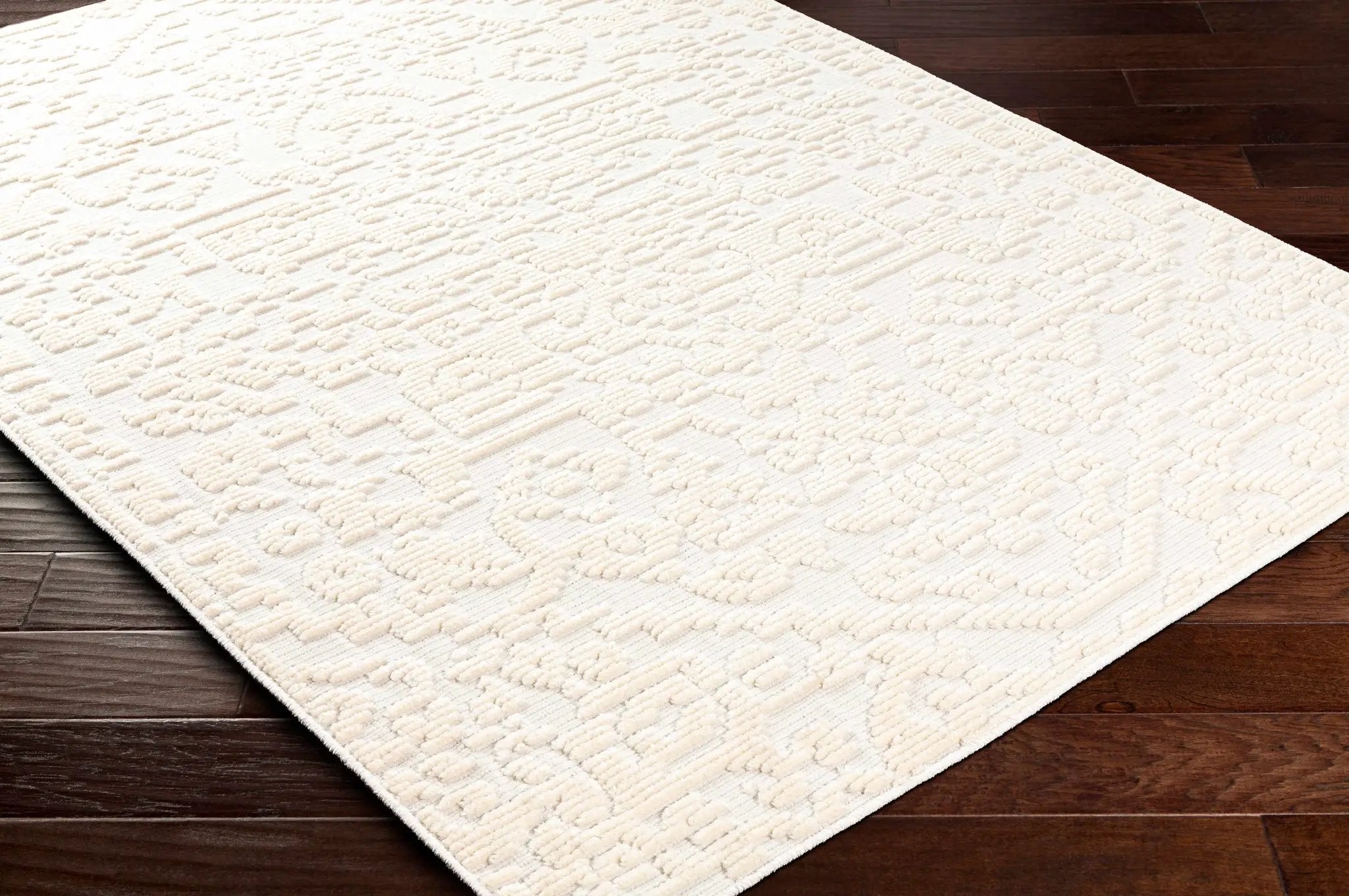 Beren Cream Washable Area Rug - Clearance by Boutique Rugs