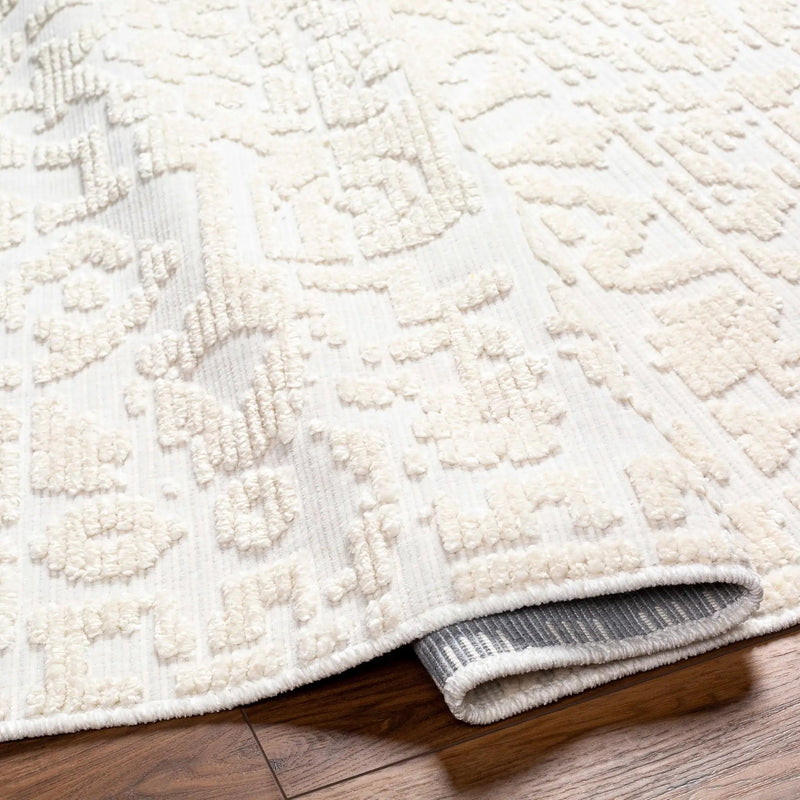 Beren Cream Washable Area Rug - Clearance by Boutique Rugs