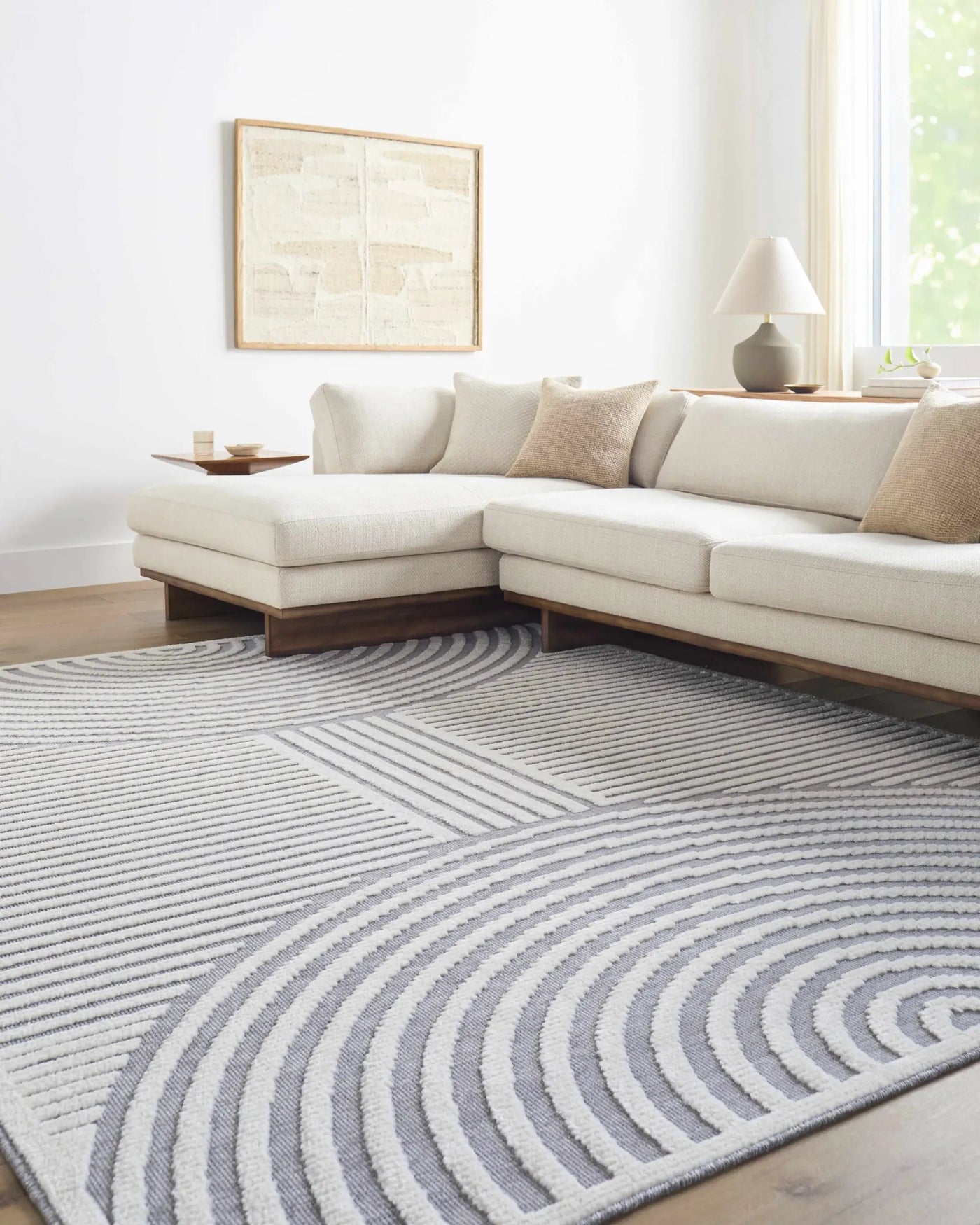 Deron Gray Rainbow Washable Rug by Boutique Rugs