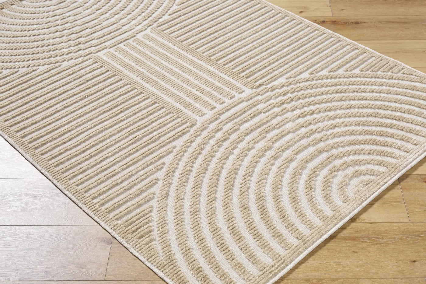 Deron Beige Washable Area Rug by Boutique Rugs