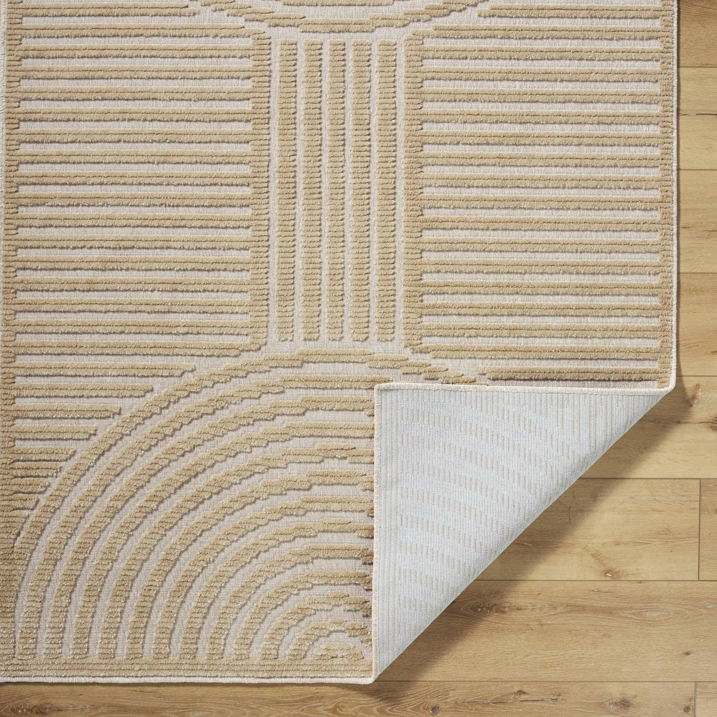 Deron Beige Washable Area Rug by Boutique Rugs