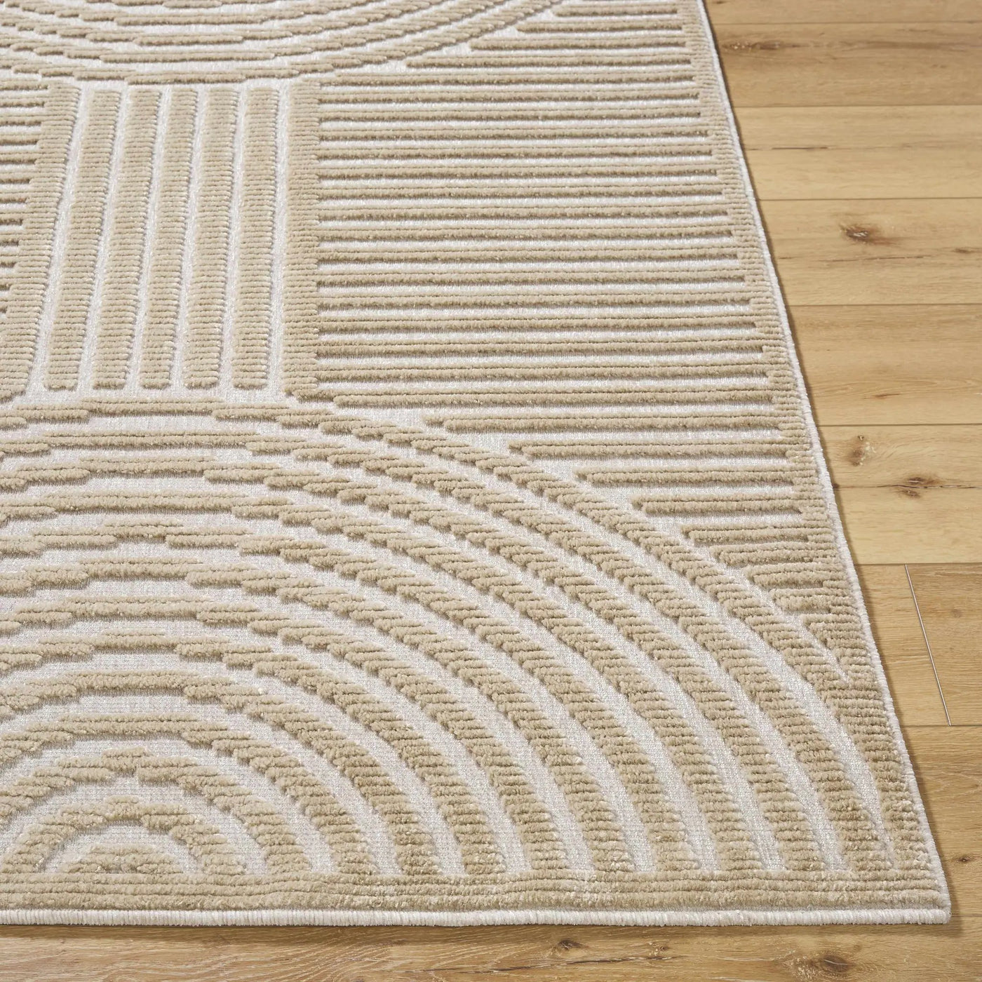 Deron Beige Washable Area Rug by Boutique Rugs