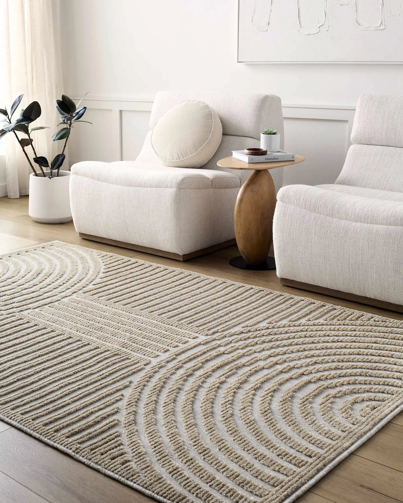 Deron Beige Washable Area Rug by Boutique Rugs