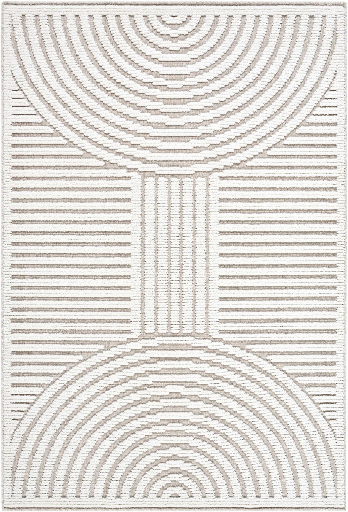 Deron Ivory 3D Rainbow Washable Rug by Boutique Rugs
