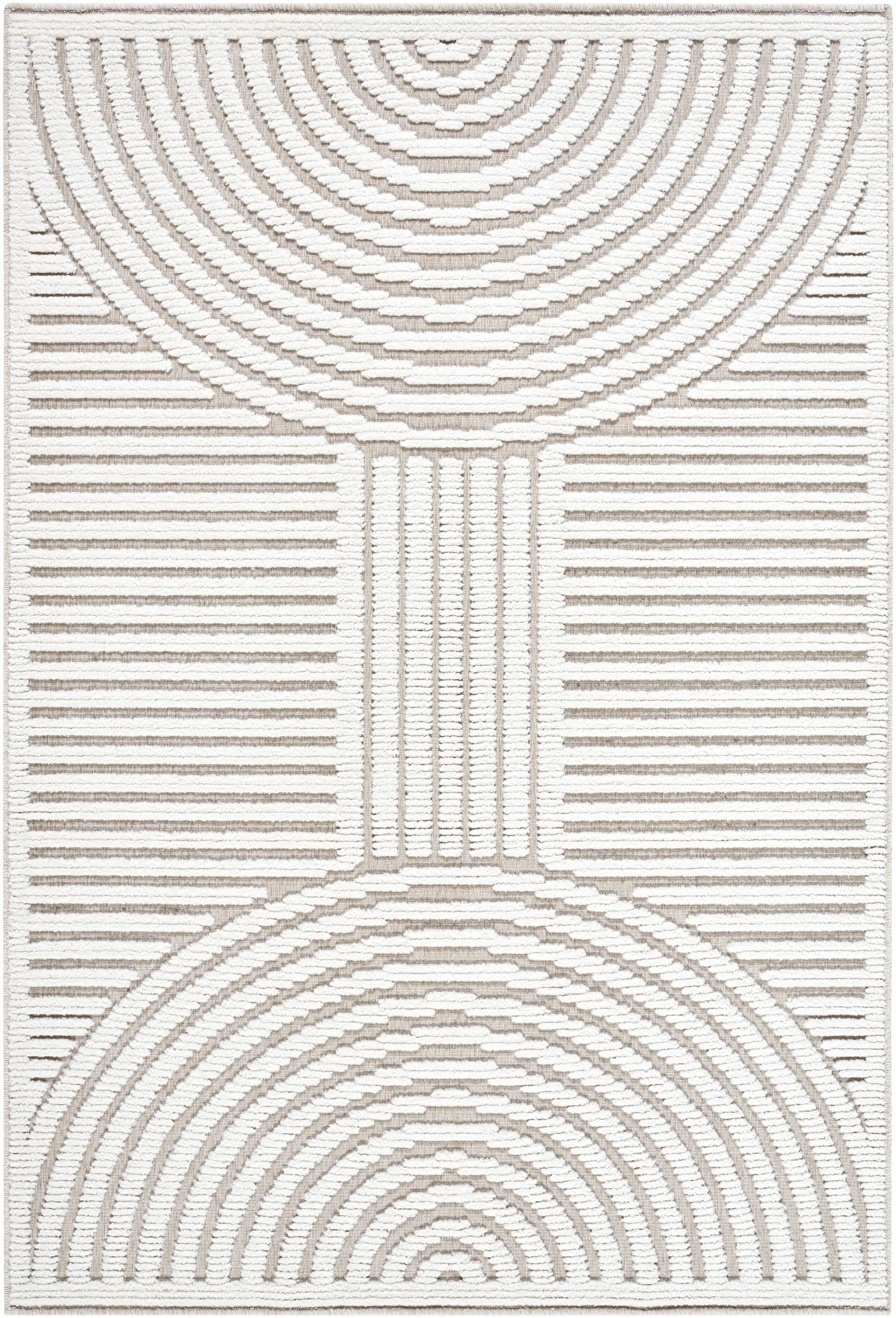 Deron Ivory 3D Rainbow Washable Rug by Boutique Rugs