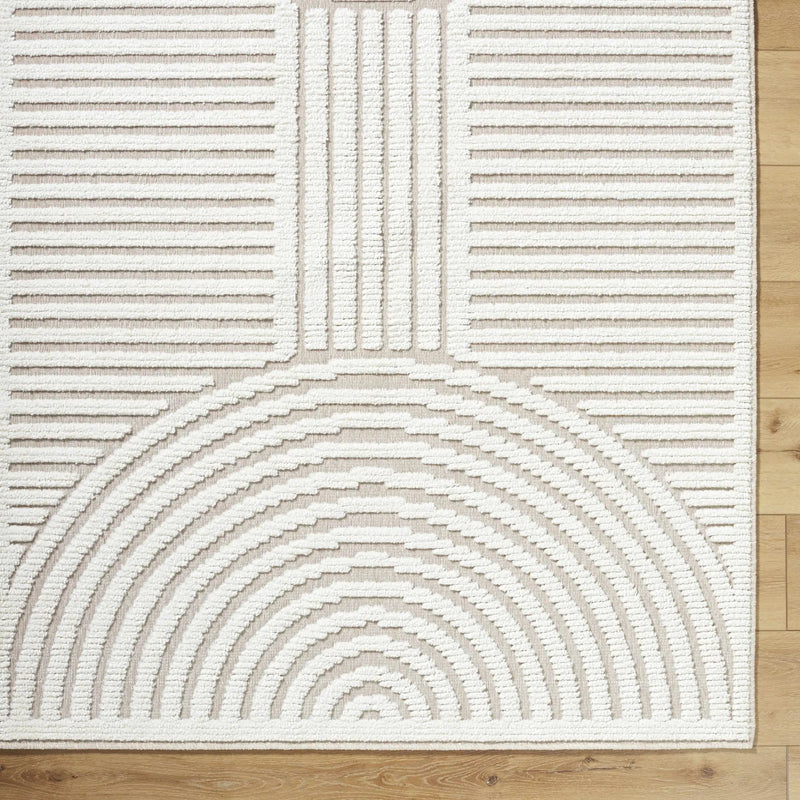 Deron Ivory 3D Rainbow Washable Rug by Boutique Rugs