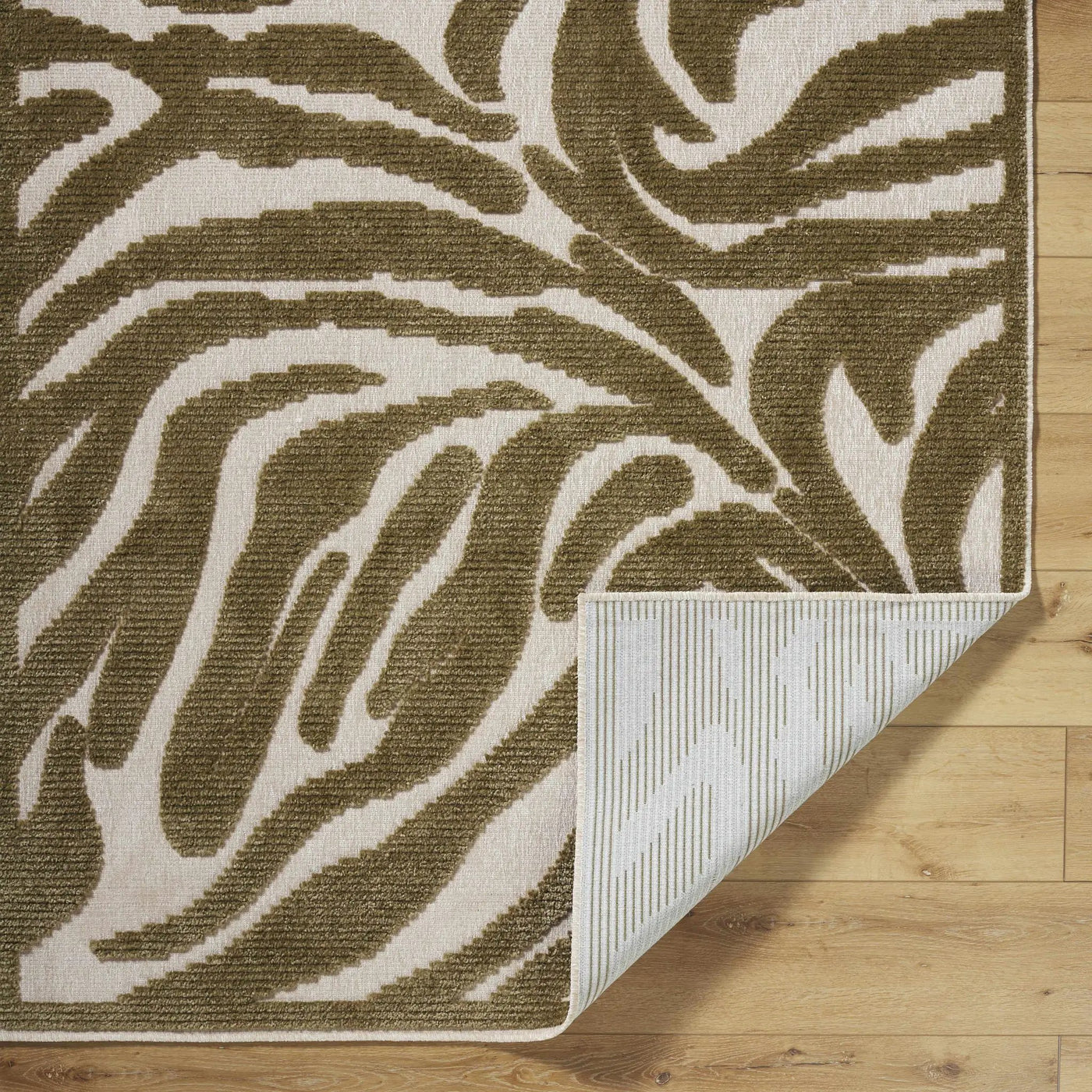 Keto Olive Washable Area Rug by Boutique Rugs