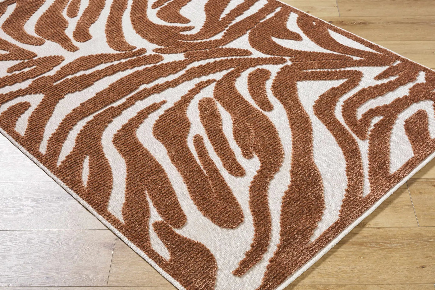 Keto Brown Washable Area Rug by Boutique Rugs