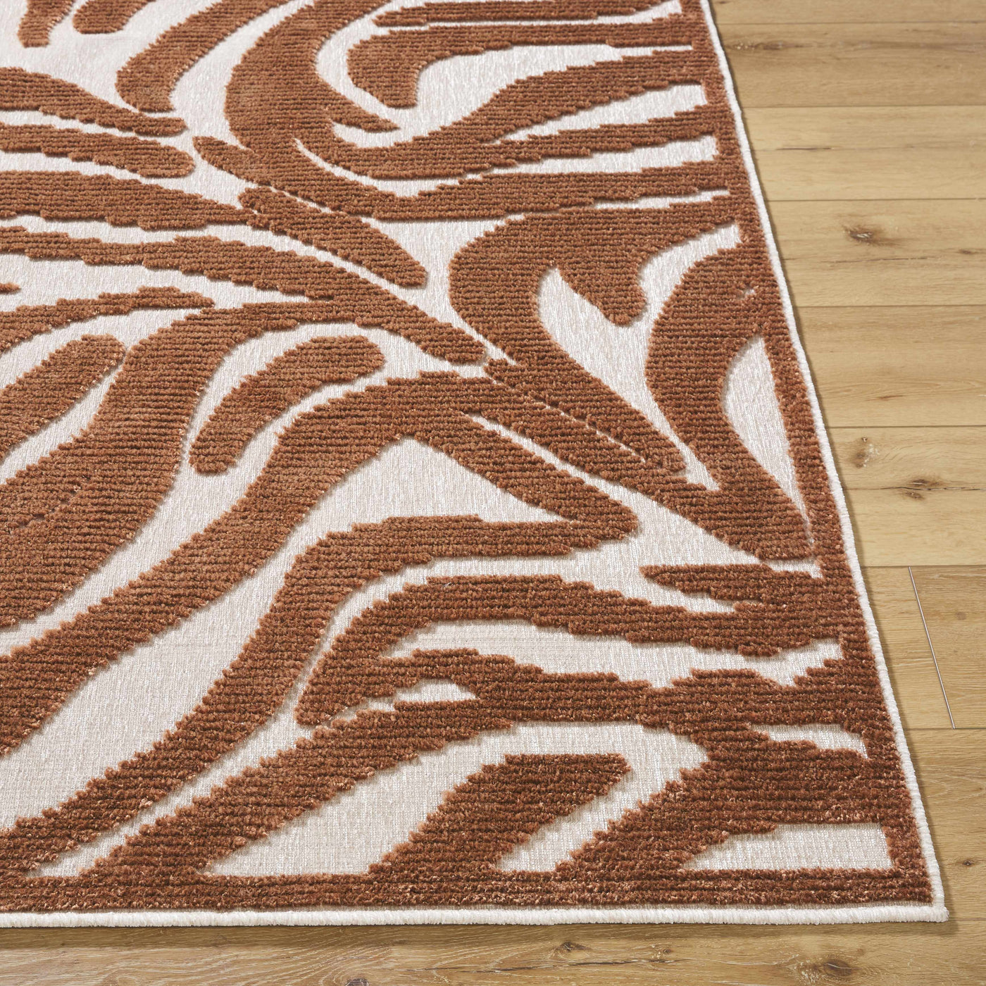 Keto Brown Washable Area Rug by Boutique Rugs