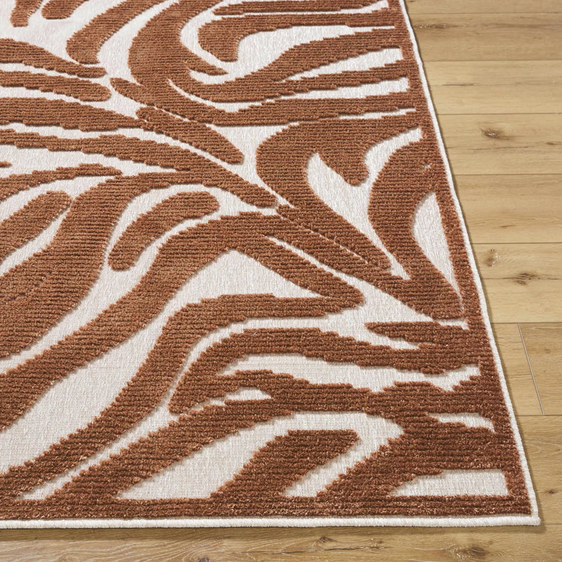 Keto Brown Washable Area Rug by Boutique Rugs