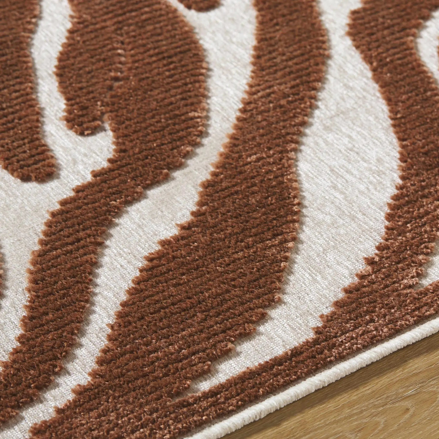 Keto Brown Washable Area Rug by Boutique Rugs