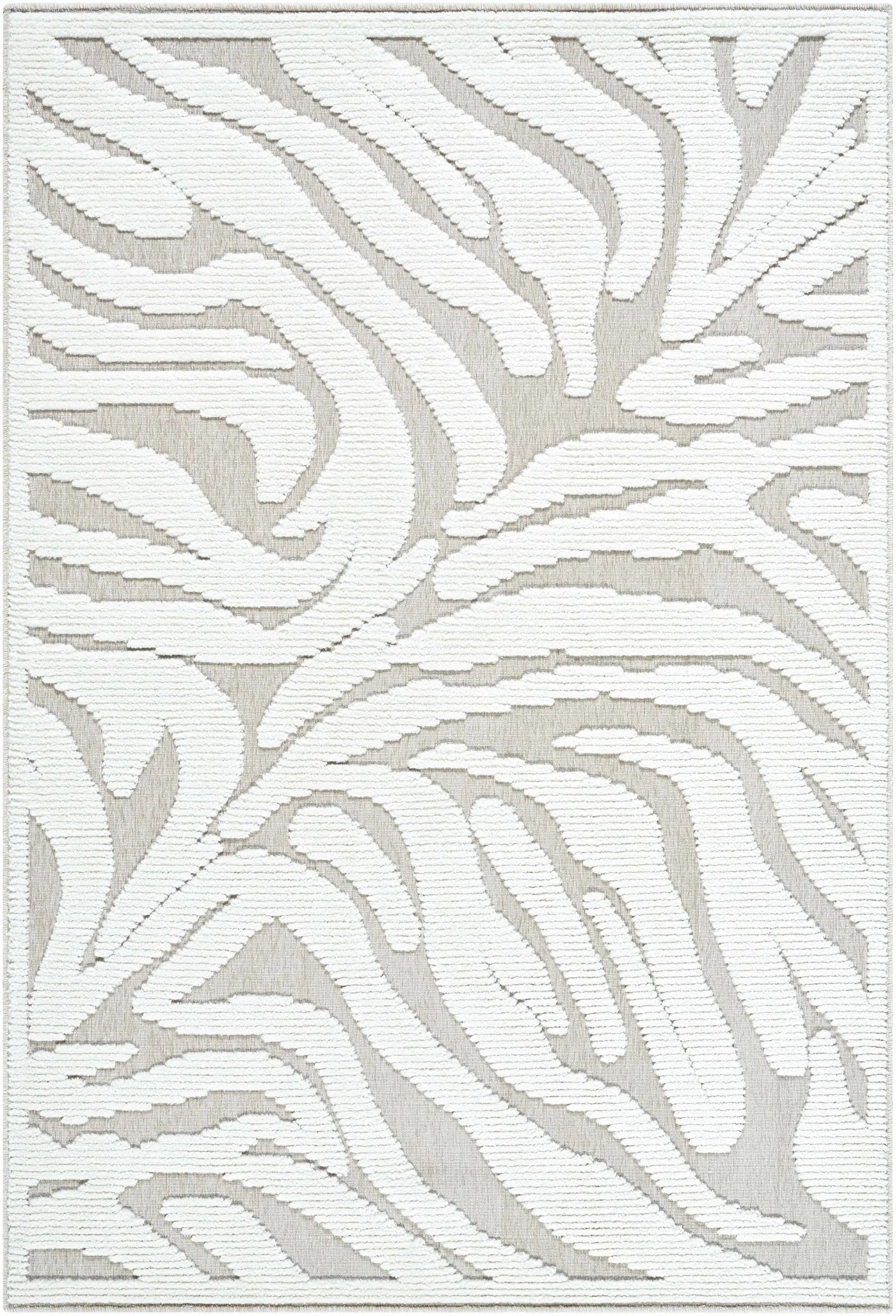Keto Off-White 3D Washable Area Rug by Boutique Rugs