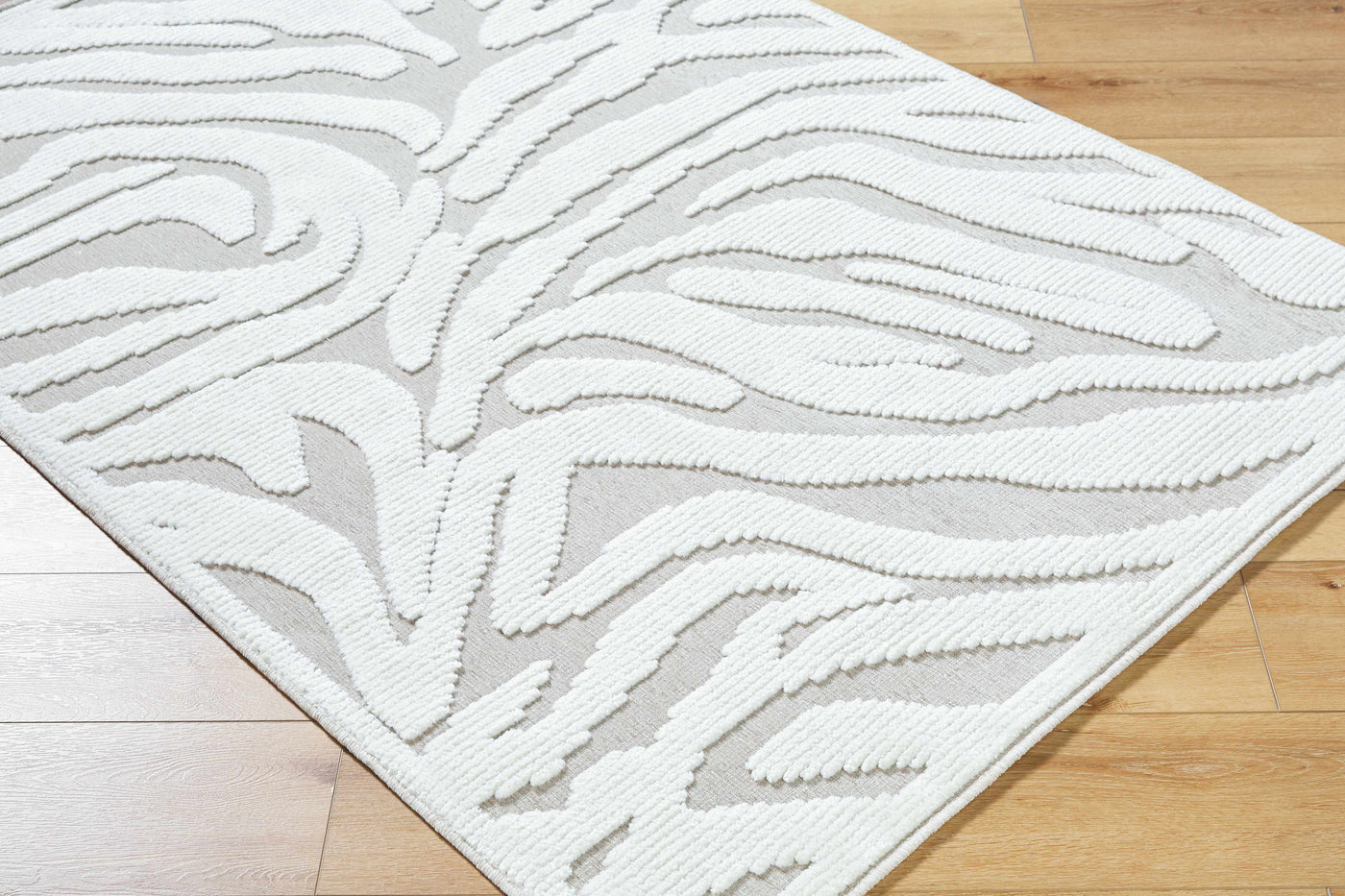 Keto Off-White 3D Washable Area Rug by Boutique Rugs