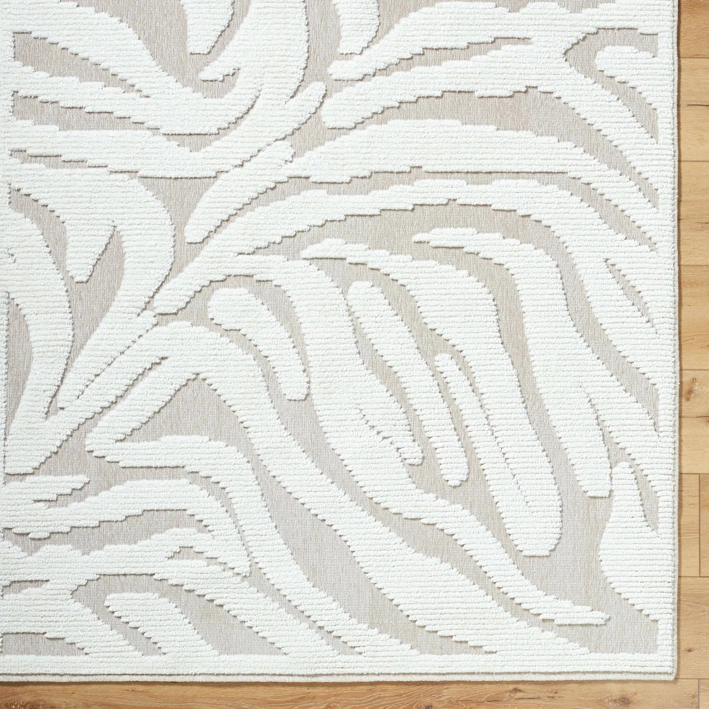 Keto Off-White 3D Washable Area Rug by Boutique Rugs