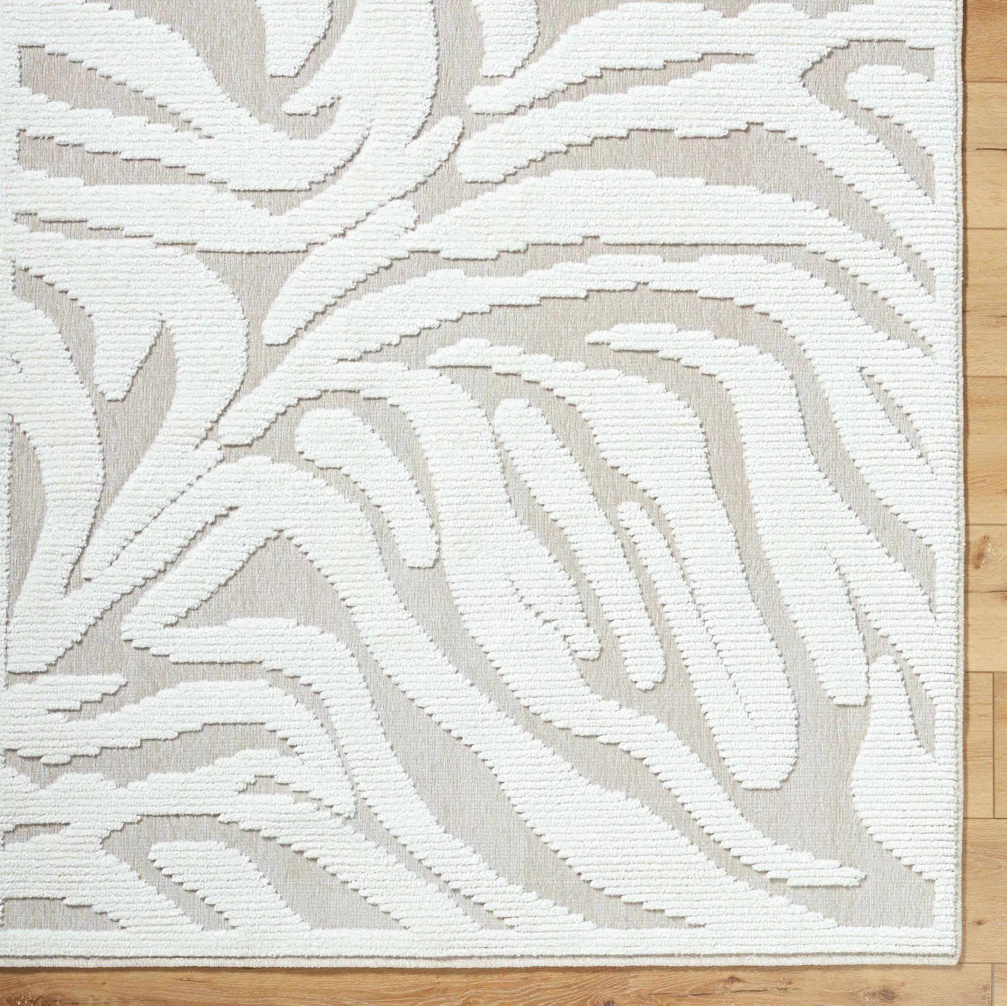 Keto Off-White 3D Washable Area Rug by Boutique Rugs