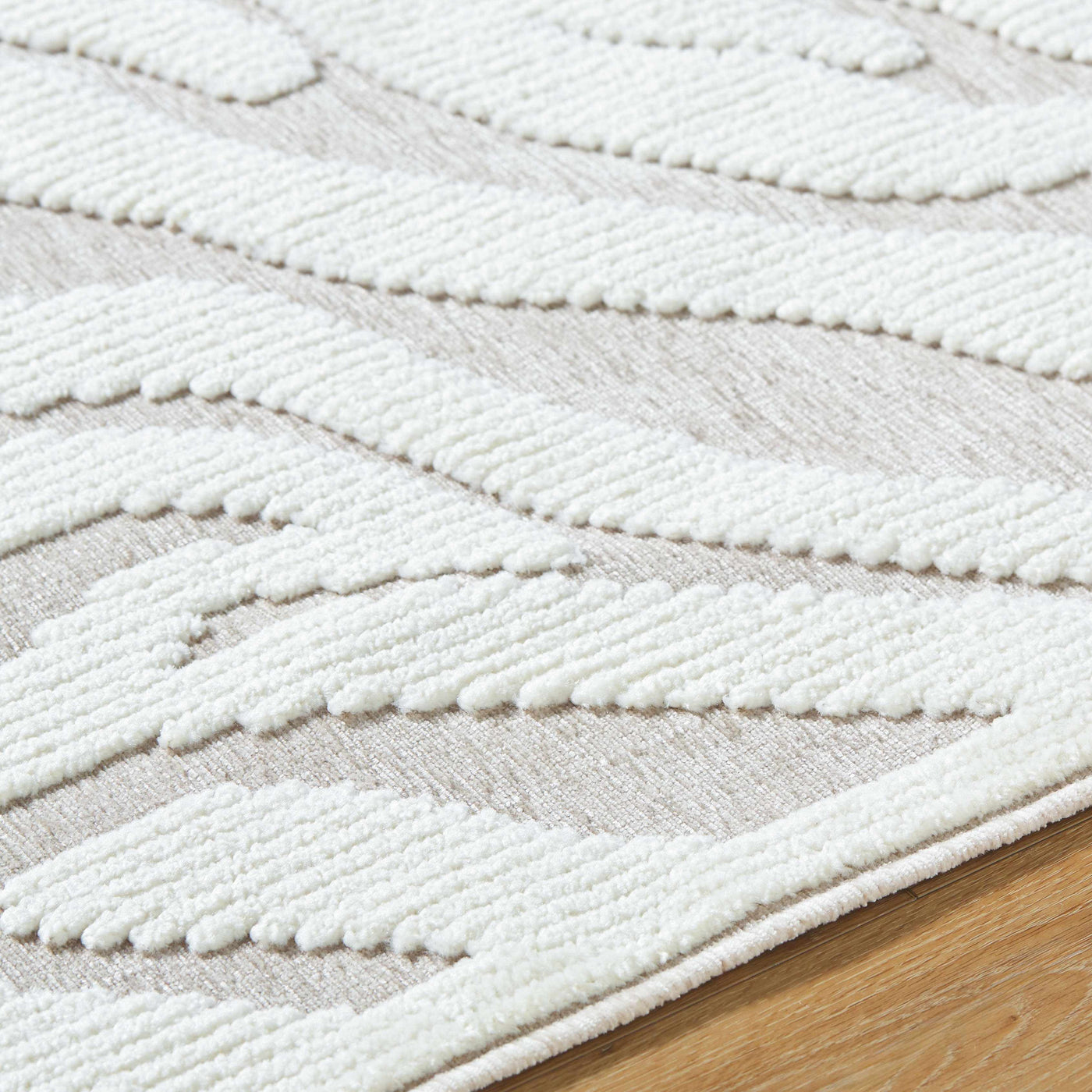 Keto Off-White 3D Washable Area Rug by Boutique Rugs