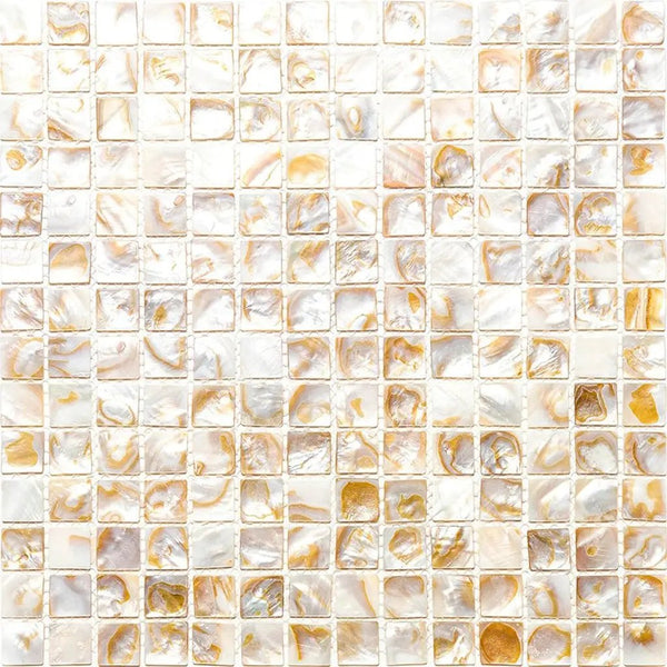 Beige 12x12 Polished Square Shell Mother of Pearl Mosaic Tile (20 pack, 20 sq ft/case), photo 2 of 5
