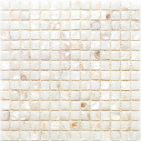 Shell White 12x12 Polished Square Shell Mother of Pearl Mosaic Tile (20 pack, 20 sq ft/case), photo 2 of 5