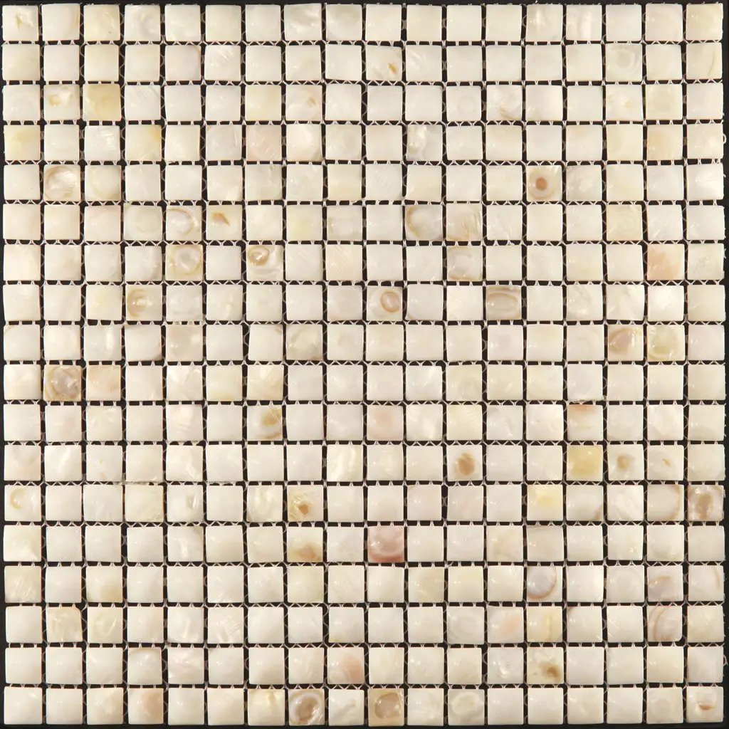 Shell White 12x12 Polished Square Shell Mother of Pearl Mosaic Tile (20 pack, 20 sq ft/case) by Apollo Tile