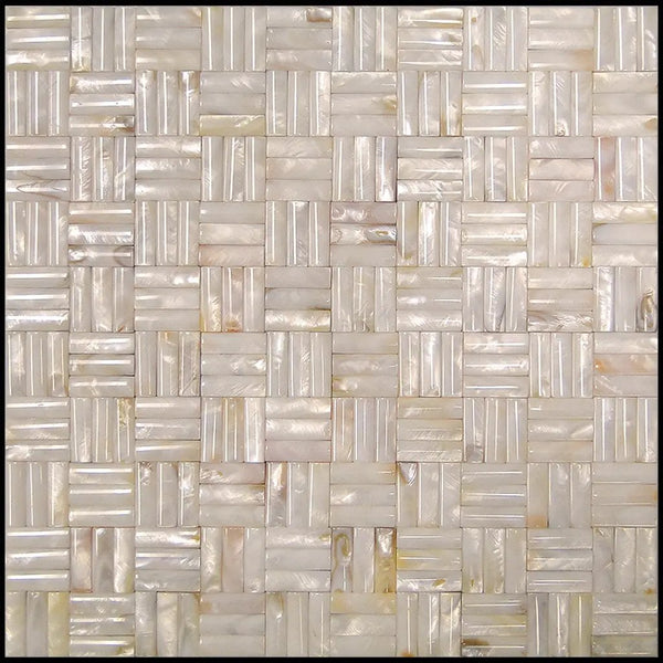 Shell White 12x12 Polished Brick Shell Mother of Pearl Mosaic Tile (20 pack, 19.34 sq ft/case), photo 2 of 2