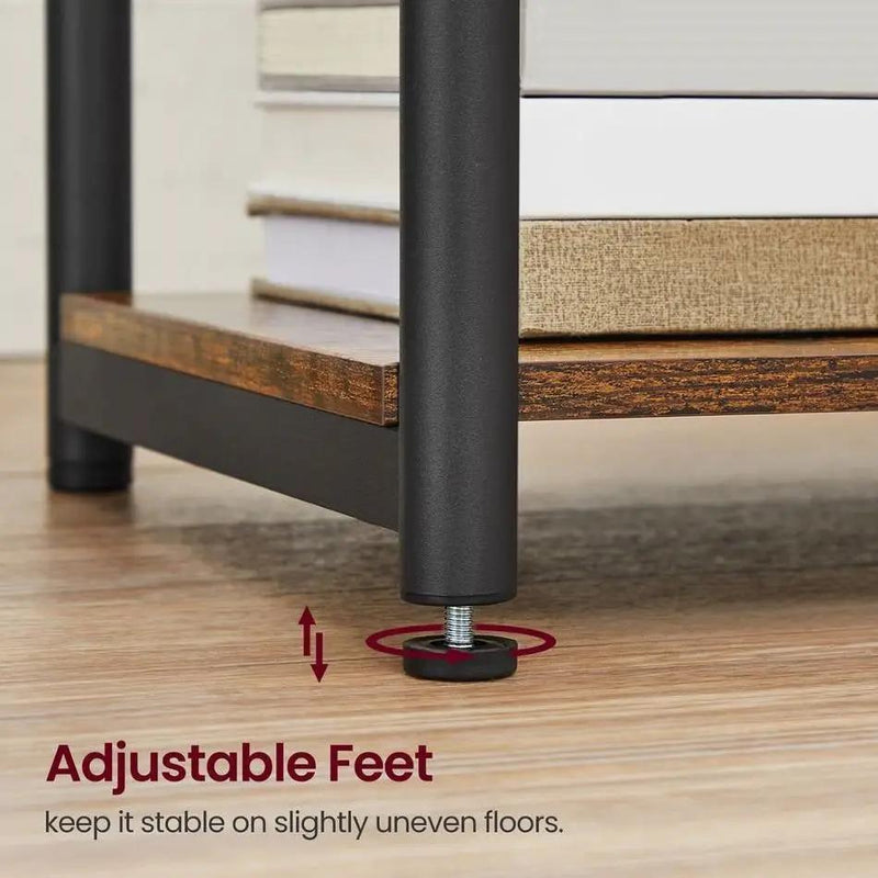 Set of 2 - Nightstand End Tables Charging Station with 2 USB ports by HomePacific