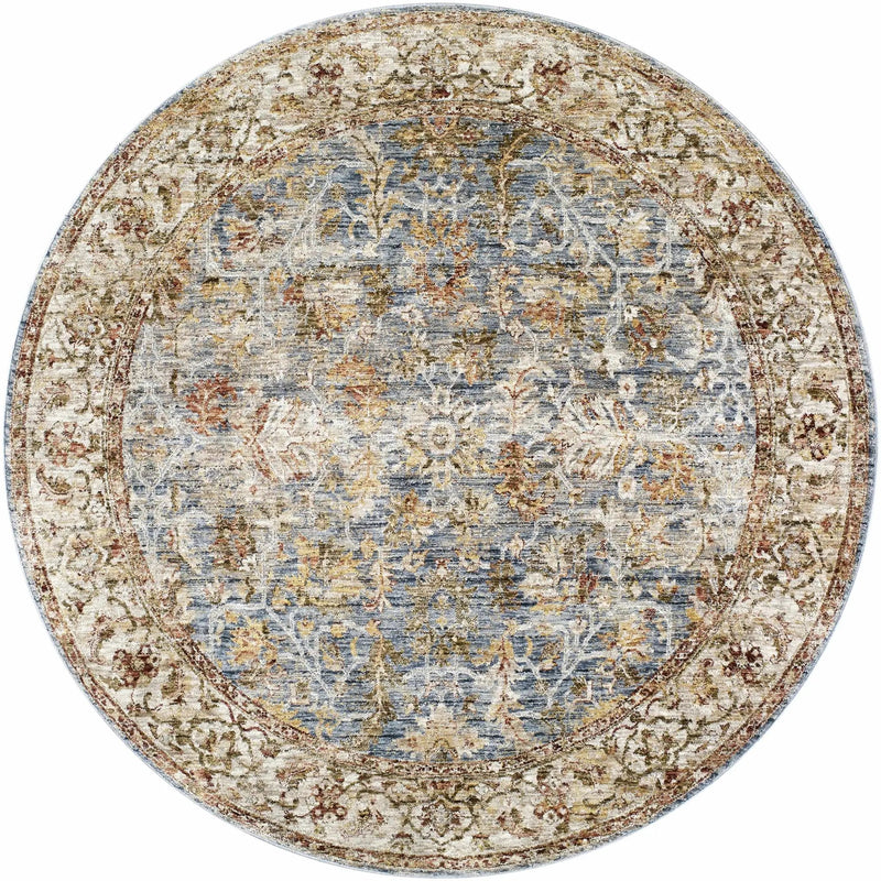 Asabi Blue Textured Rug with Fringes by Boutique Rugs