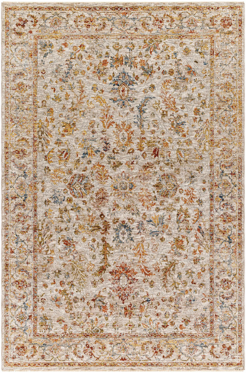 Asabi Beige Textured Rug with Fringes by Boutique Rugs