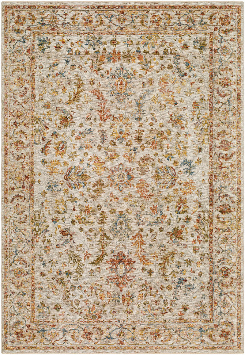 Asabi Beige Textured Rug with Fringes by Boutique Rugs