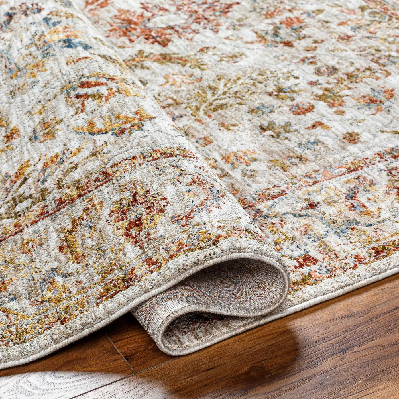 Asabi Beige Textured Rug with Fringes by Boutique Rugs