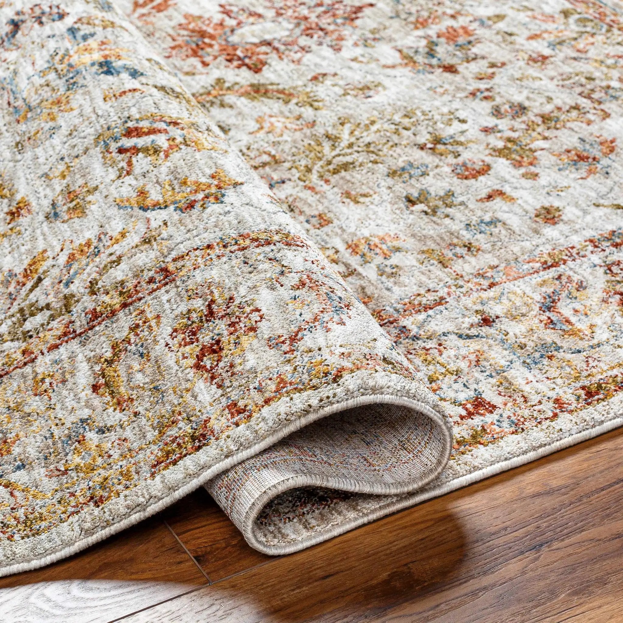 Asabi Beige Textured Rug with Fringes by Boutique Rugs