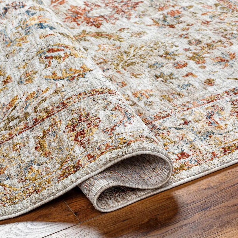 Asabi Beige Textured Rug with Fringes by Boutique Rugs