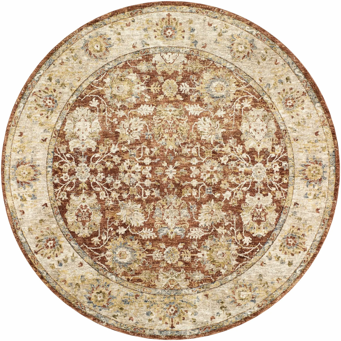 Duong Rust Textured Rug with Fringes by Boutique Rugs