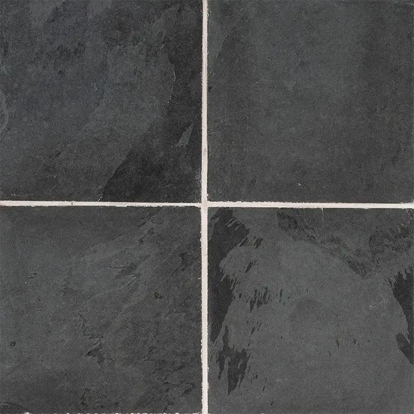 Montauk Black Gauged Slate Tiles close up