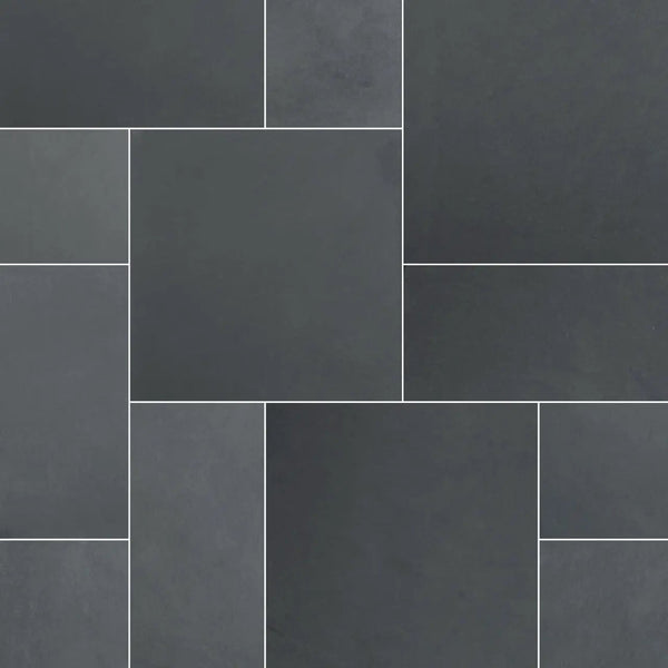 Montauk Blue Gauged Pattern Slate Tiles