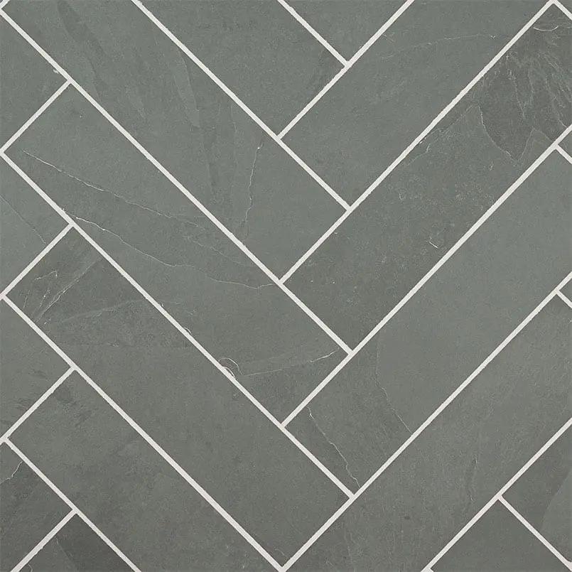Montauk Blue Gauged Slate Tiles 6x24 close up