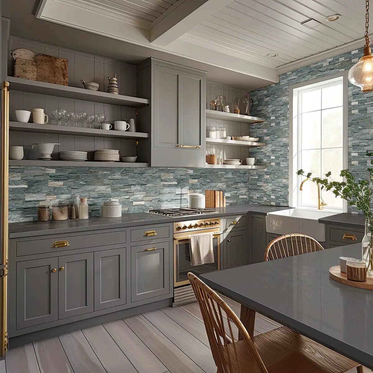 Angora Basketweave Polished Pattern Marble Mosaics in a finished room