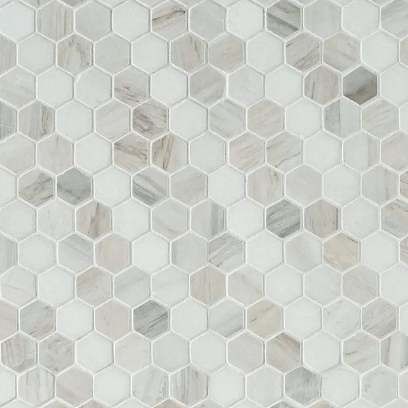 Angora Sazi Polished Marble Mosaics close up