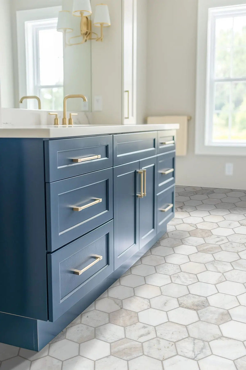 Arabescato Venato White 5" Hexagon Honed Marble Mosaics by MSI Surfaces