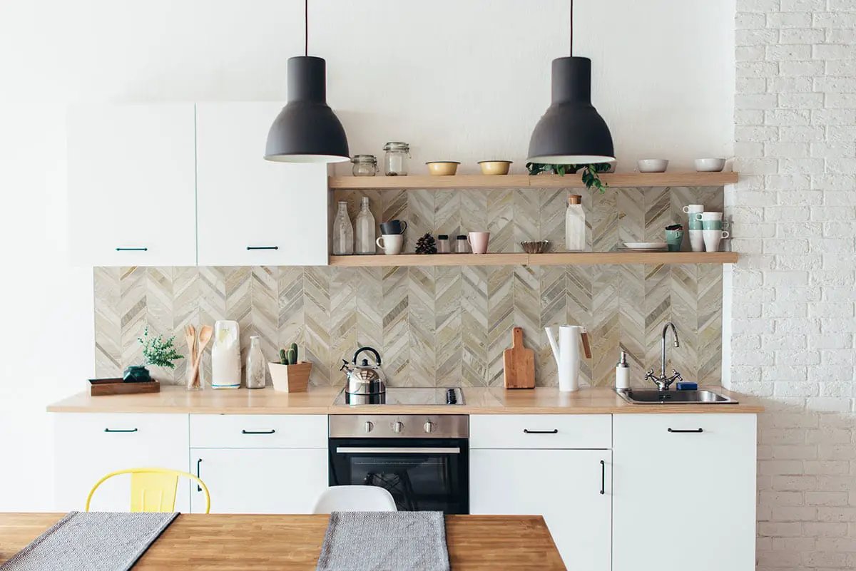 Athena Gold Chevron Pattern Honed Marble Mosaics by MSI Surfaces
