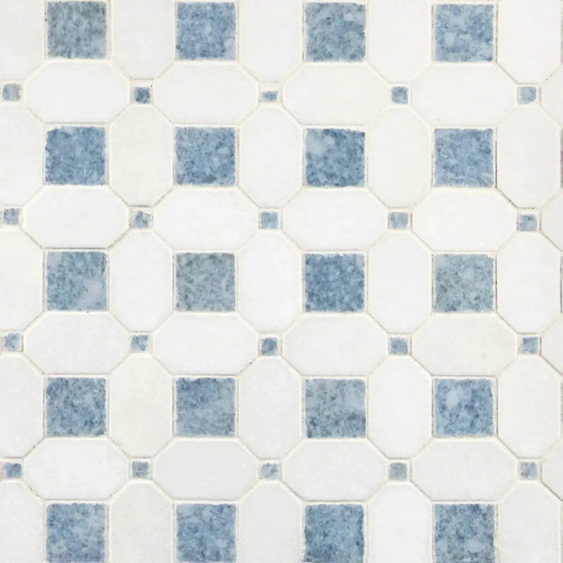 Azula Hatchwork Polished Pattern Marble Mosaics close up