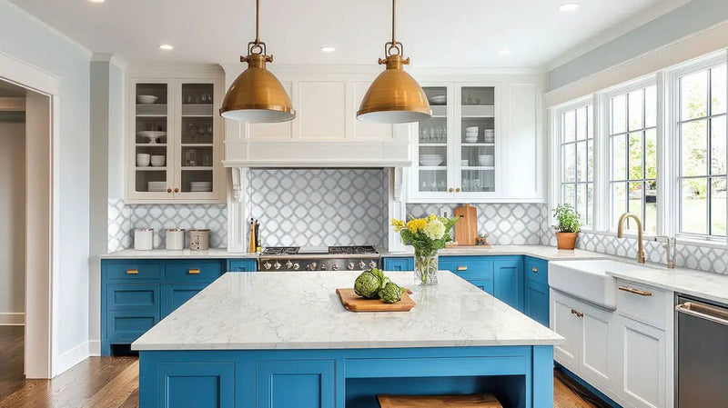 Azula Kaya Polished Marble Mosaics by MSI Surfaces