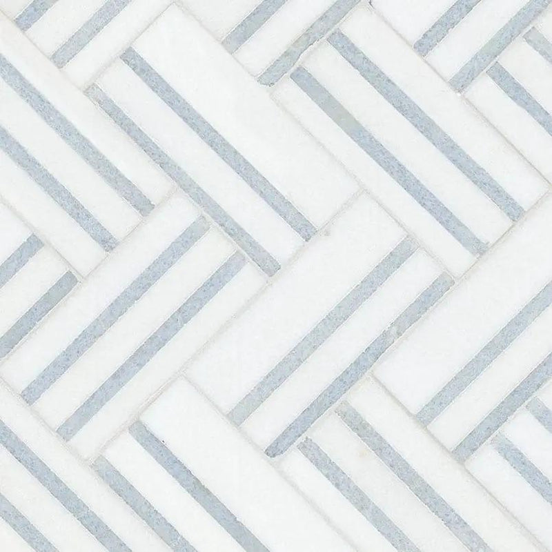 Azula Linea Polished Marble Mosaics close up