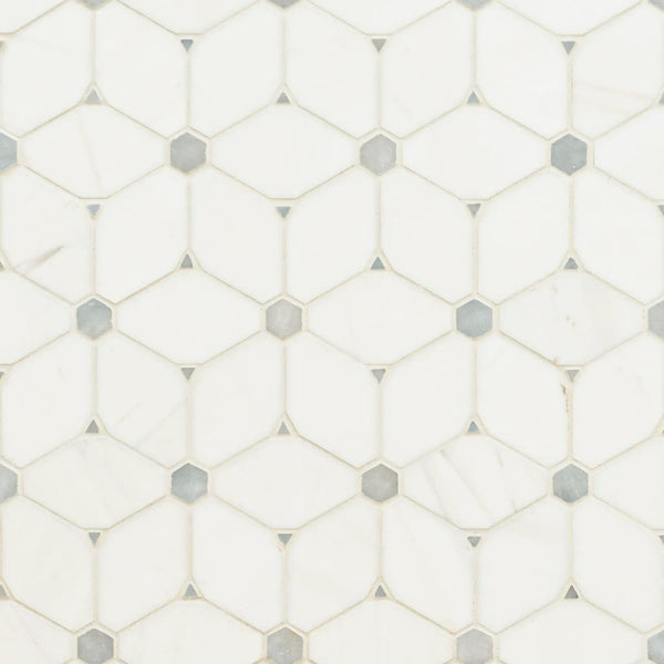 Cecily Grigio Polished Pattern Marble Mosaics, photo 2 of 5