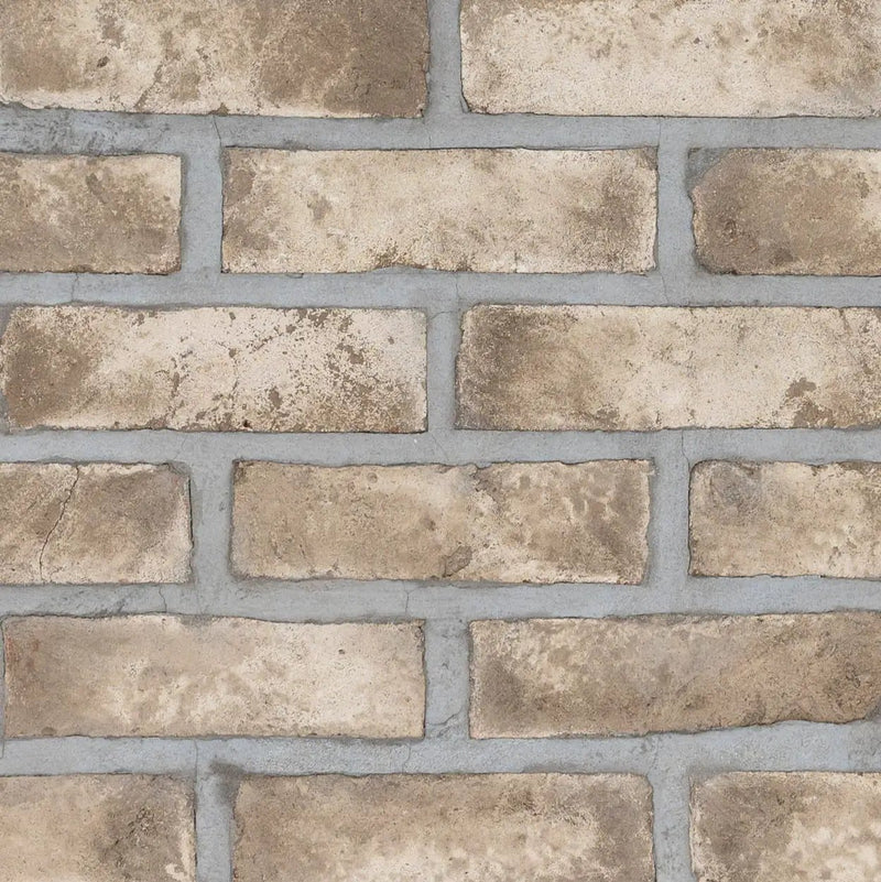 Doverton Gray Clay Brick 2.25x7.5 Natural Mosaics close up
