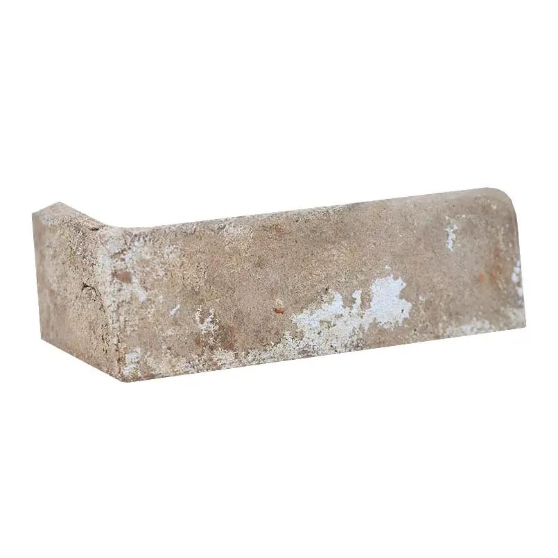 Doverton Gray Clay Brick 2.25x7.5 Natural Corner Mosaics 2.25x10.75 close up