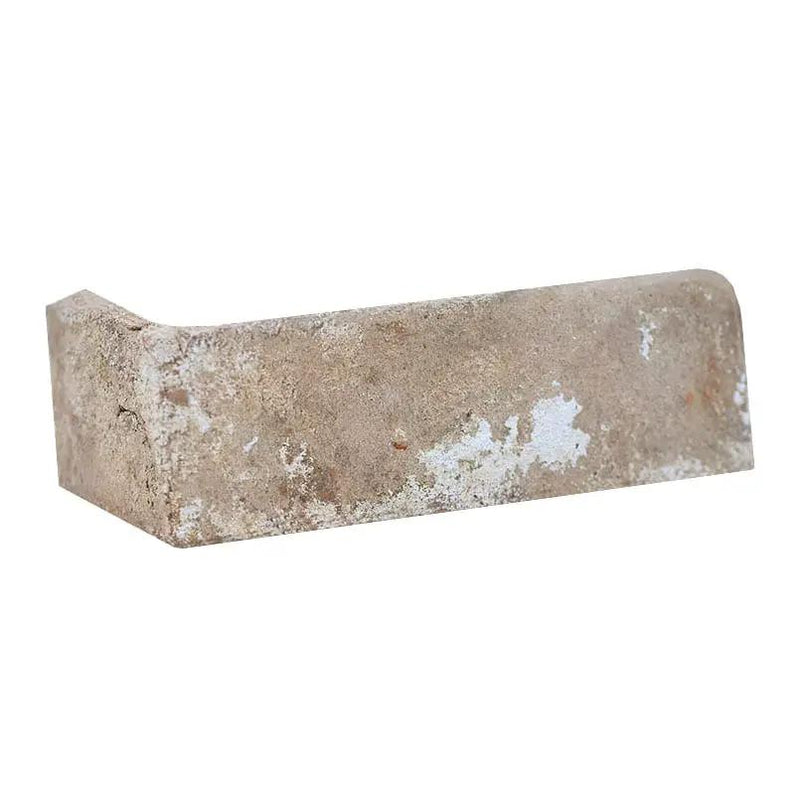 Doverton Gray Clay Brick 2.25x7.5 Natural Corner Mosaics 2.25x10.75 close up