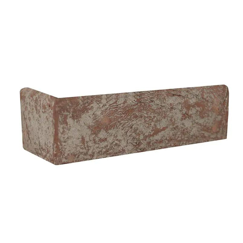 Noble Red Clay Brick Tile 2.25x7.5 Tumbled Corner Mosaics 2.25x10.75 close up
